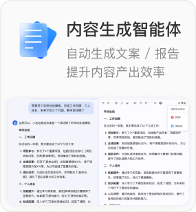 内容生成智能体：自动生成文案 / 报告，提升内容产出效率（附会议纪要生成界面截图）