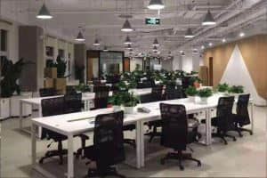 盈科网络开放式办公区工位实景
